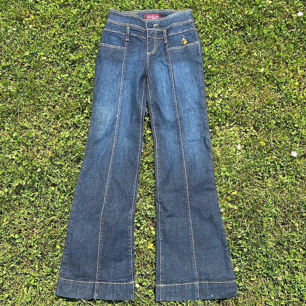 Women’s Babyphat flared dark wash jeans